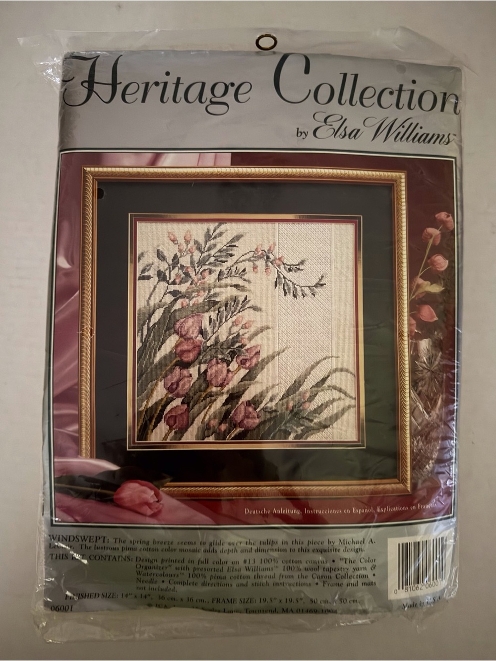 Heritage Collection by Elsa Williams — Pink Tulip Botanical Wall Art